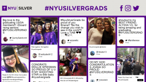 Large LED Screen for a Convocation Social Wall